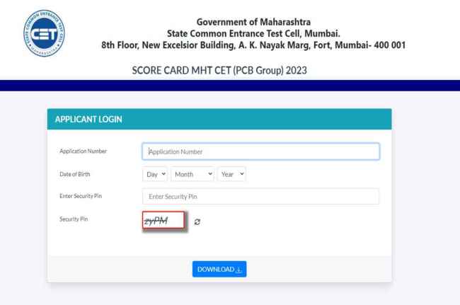 MHT CET Result 2023
