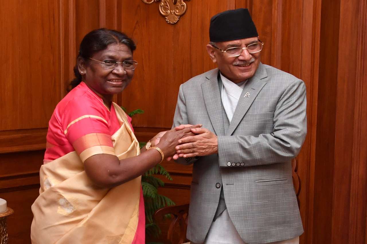 Nepal PM India Visit Prime Minister Pushpa Kamal Dahal President Murmu PM Modi
