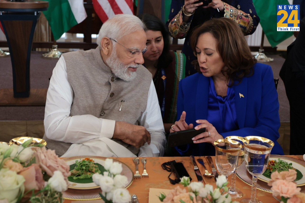US Vice President Kamala Harris And Pm Modi