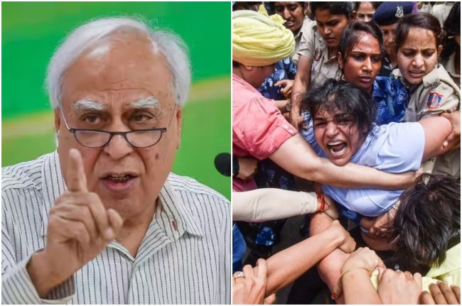 Wrestlers' Protest (1) Wrestlers Protest, Brij Bhushan Sharan Singh, Kapil Sibal, Modi govt