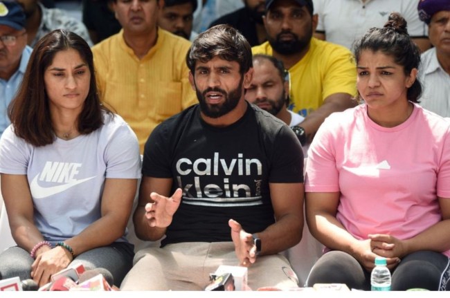 Wrestlers Protest Bajrang Punia Wrestlers Protest Bajrang Punia
