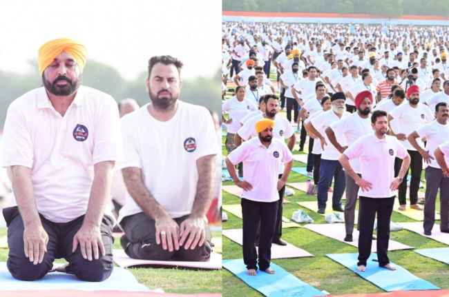 Yoga Day 2023 Bhagwant Mann Punjab News Yoga Day 2023 Bhagwant Mann Punjab News