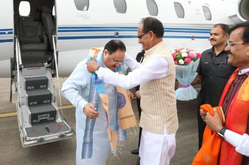 jp nadda cm shivraj khargone