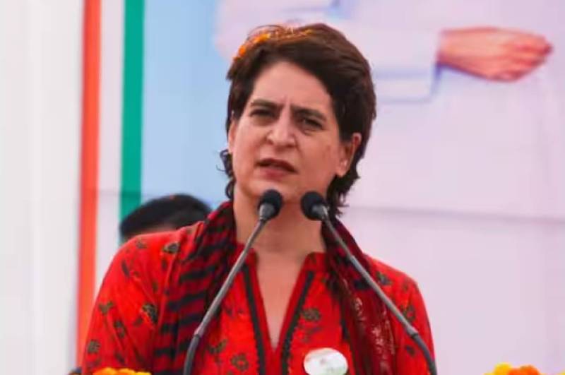 mp politics priyanka gandhi targets bjp