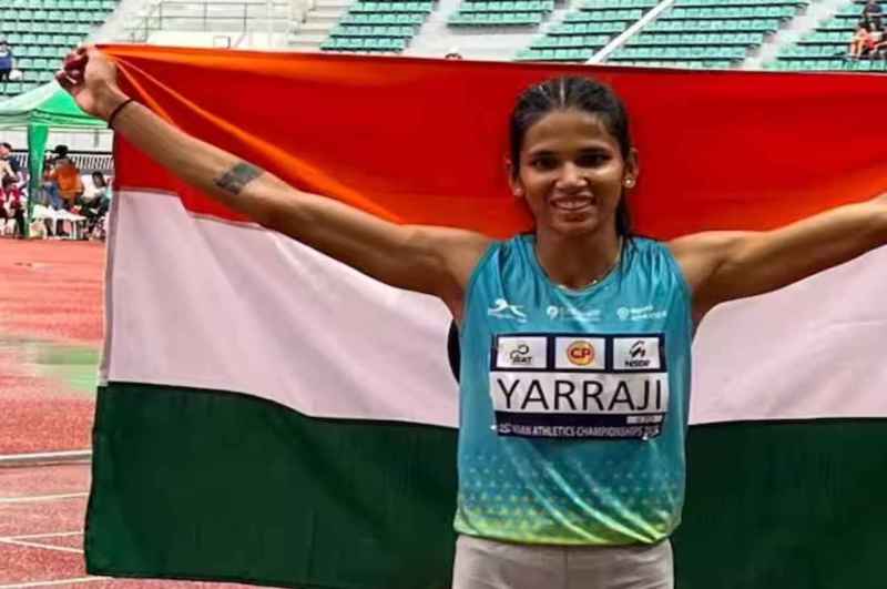 Asian Atheletics Championship 2023 Jyothi Yarraji Asian Atheletics Championship 2023 Jyothi Yarraji