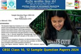 CBSE Class 10, 12 sample question papers 2024