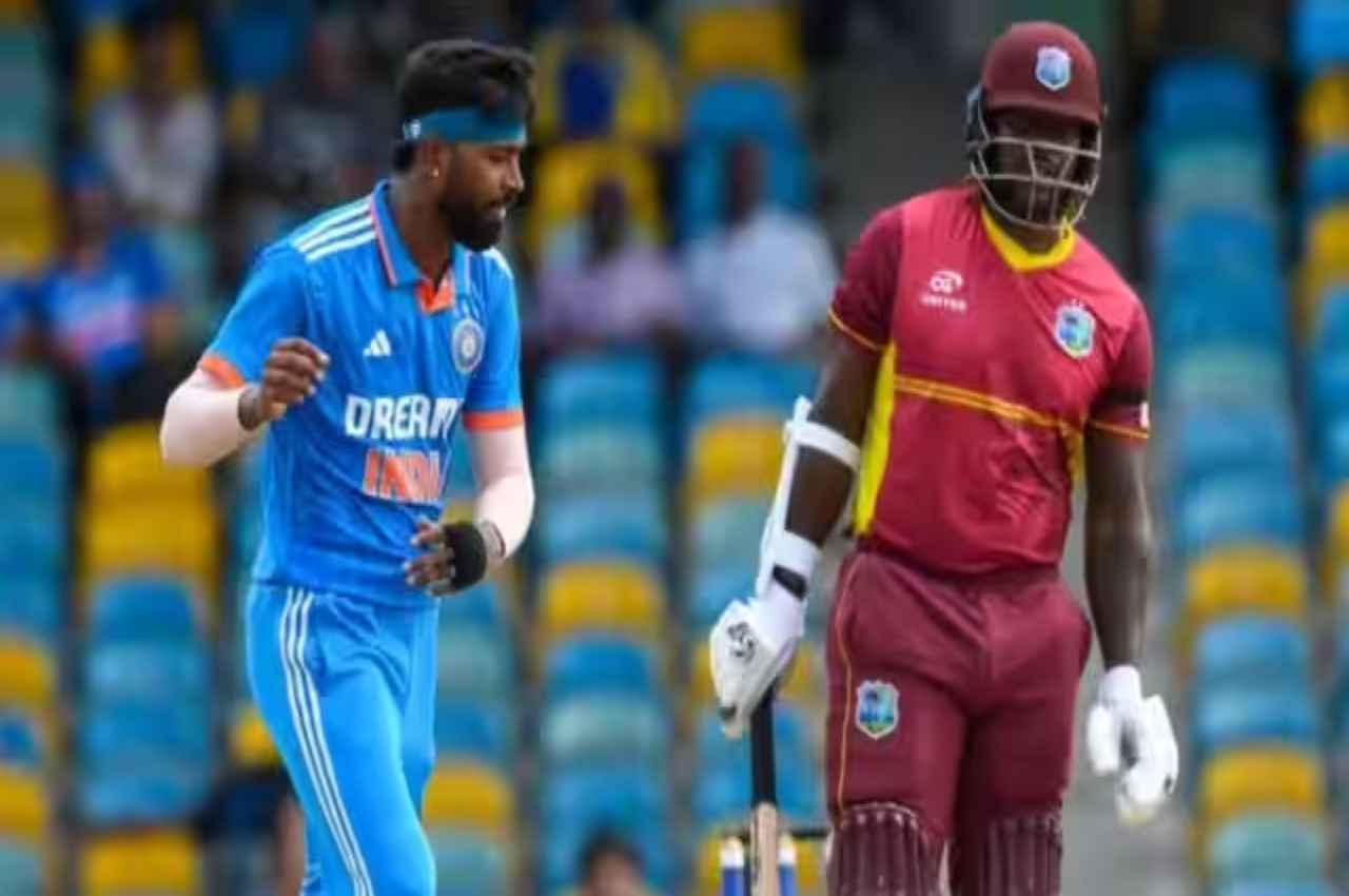 IND vs WI 2nd ODI Hardik Pandya Shai Hope IND vs WI 2nd ODI Hardik Pandya Shai Hope