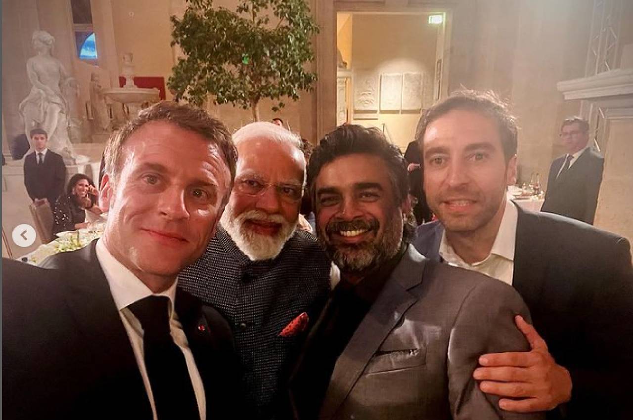 Macron Selfie With PM Modi R Madhavan 3