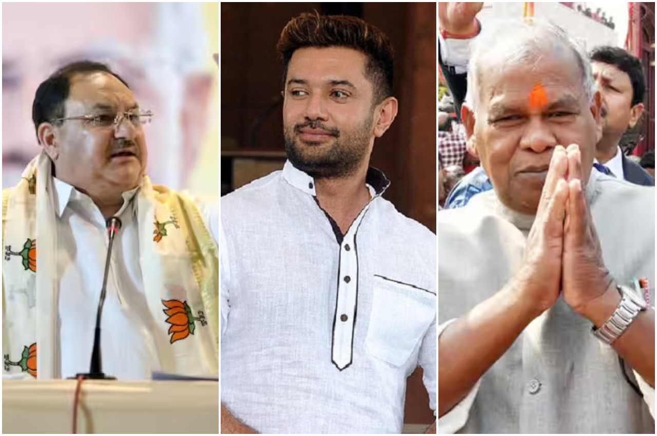 NDA Meeting, BJP, JP Nadda, Chirag Paswan, Jitan Ram Majhi