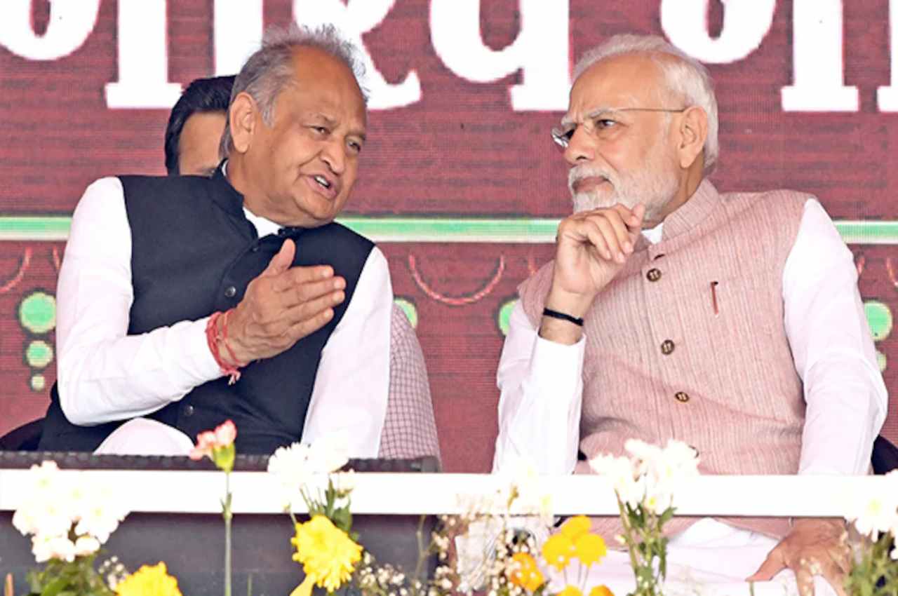 PM Modi In Sikar, CM Ashok Gehlot and Pm Modi