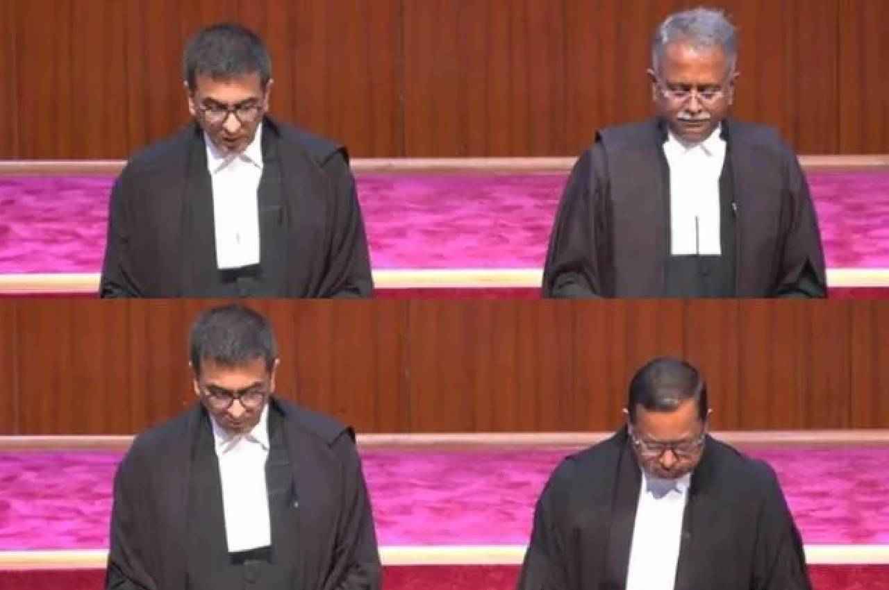 सुप्रीम कोर्ट को दो और जज मिले; सीजेआई चंद्रचूड़ ने जस्टिस भुइयां और भट्टी को दिलाई शपथ