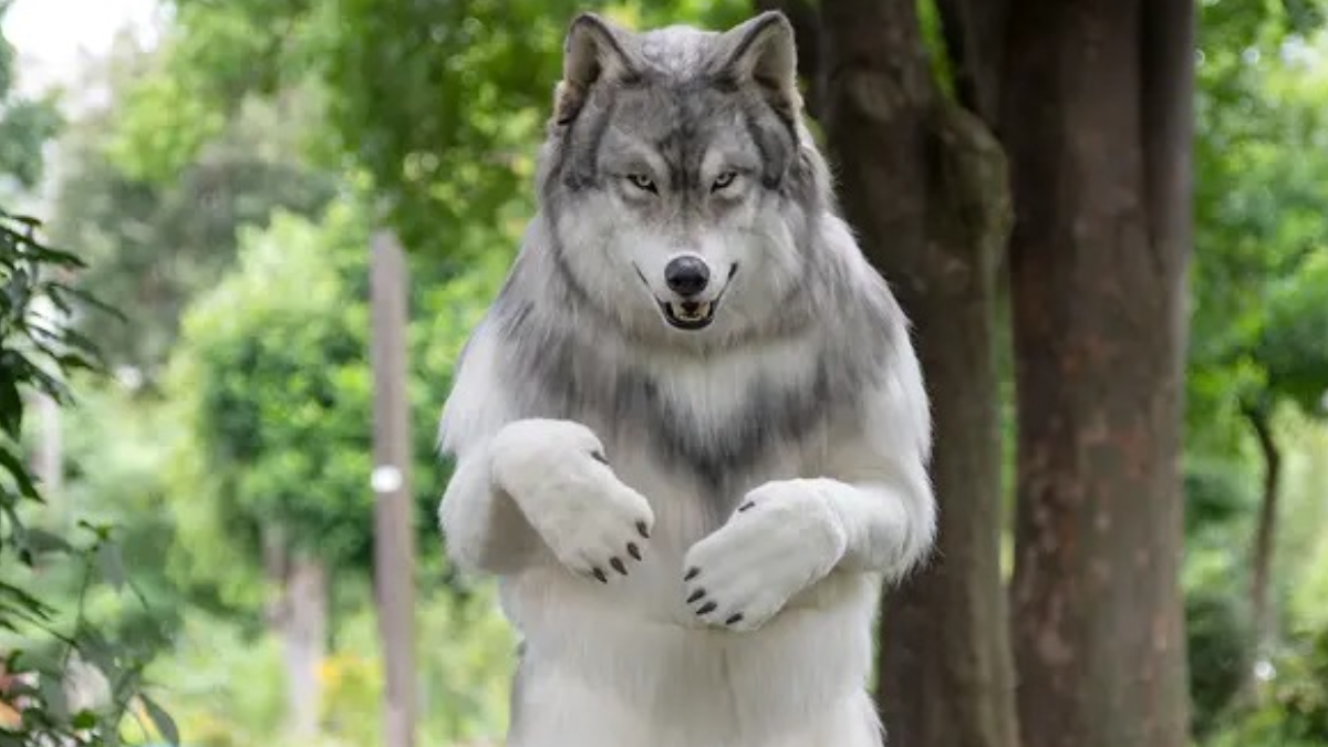 Japanese man Transform into wolf, Toru Ueda, wolf Costume