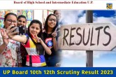 UP Board 10th 12th Scrutiny Result 2023