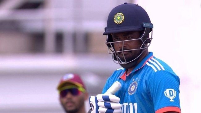WI vs IND Sanju Samson dismissed
