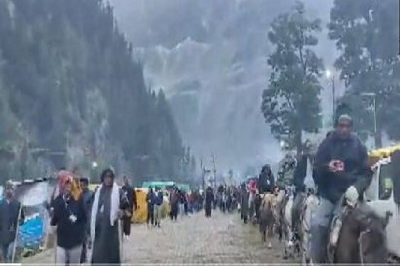 baltal base camp, amarnath yatra, pahalgam news, amit shah, manoj sinha, jammu srinagar national highway