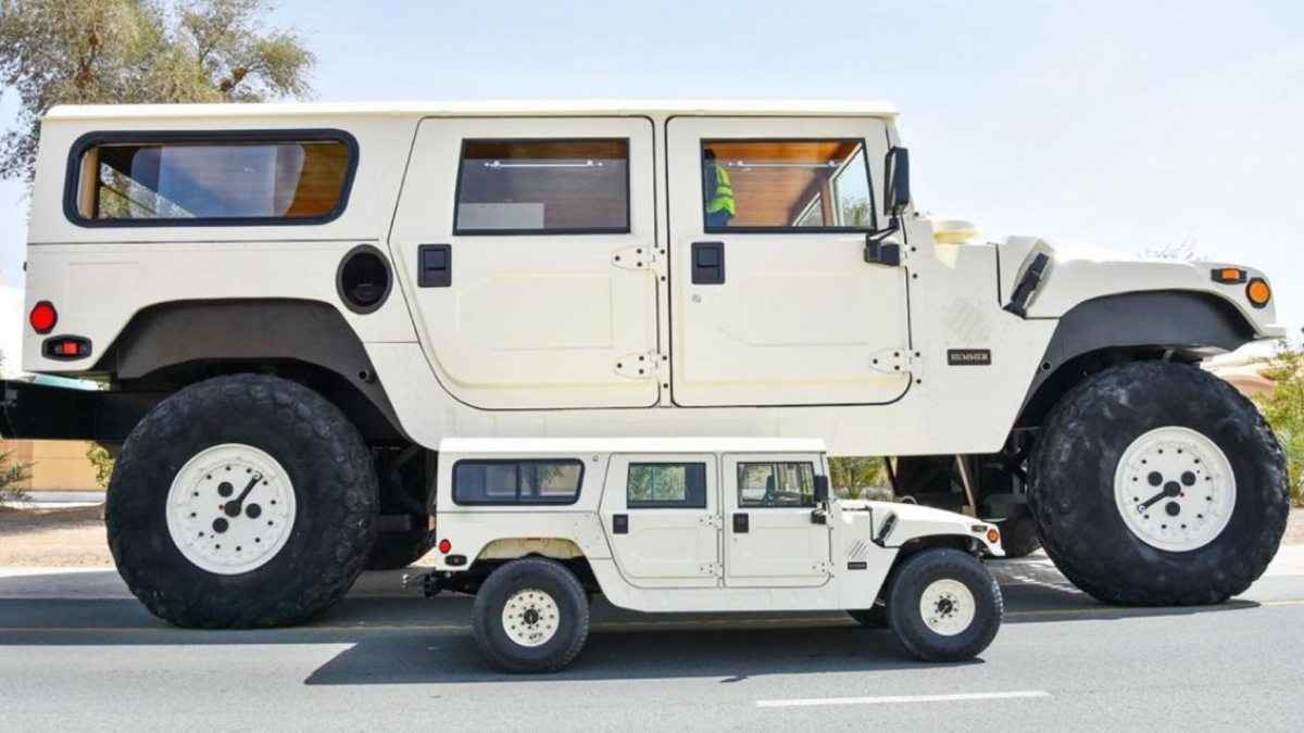 Hummer H1 3X, World biggest Hummer, Hummer Dubai, billionaire Sheikh Hamad, auto news,