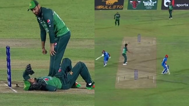 AFG vs PAK 1st ODI Fakhar Zaman and Mohammad Rizwan Missed Run Out Chance AFG vs PAK 1st ODI Fakhar Zaman and Mohammad Rizwan Missed Run Out Chance