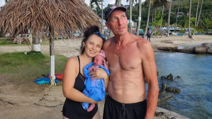 British Couple, Baby Birth On Beach, United Kingdom, Grenada