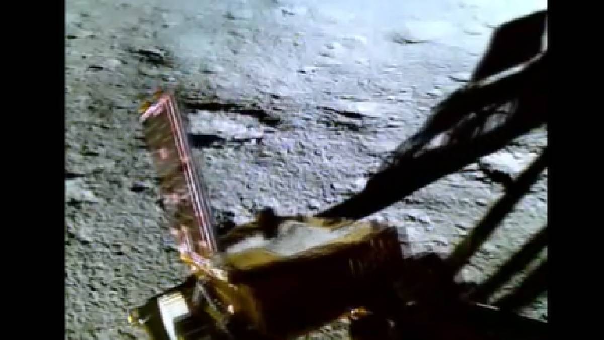 Chandrayaan-3 Rover ramped down from the Lander