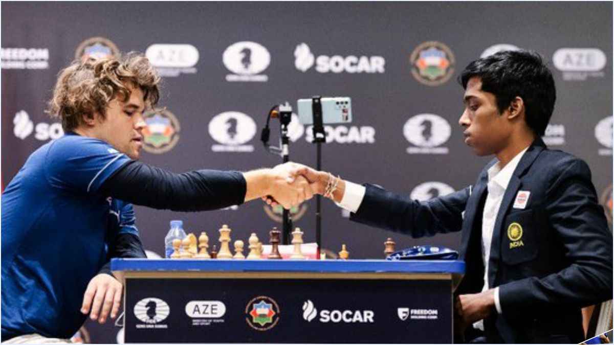 Chess World Cup Final Game 2 Highlights: प्रज्ञानंदा-कार्लसन के बीच दूसरी बाजी भी हुई ड्रॉ, अब टाई ब्रेकर से चुना जाएगा चैंपियन
