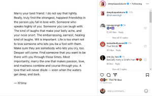 Deepika Padukone Latest Post