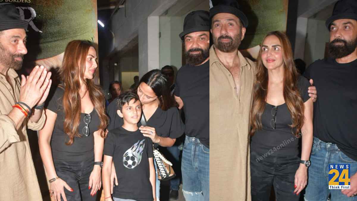 Gadar 2 Esha and Ahana Deol With Sunny and Bobby Deol