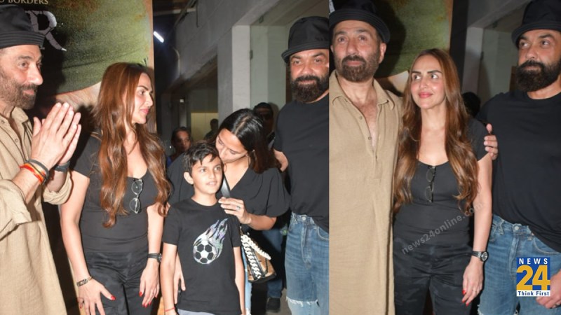 Gadar 2 Esha and Ahana Deol With Sunny and Bobby Deol