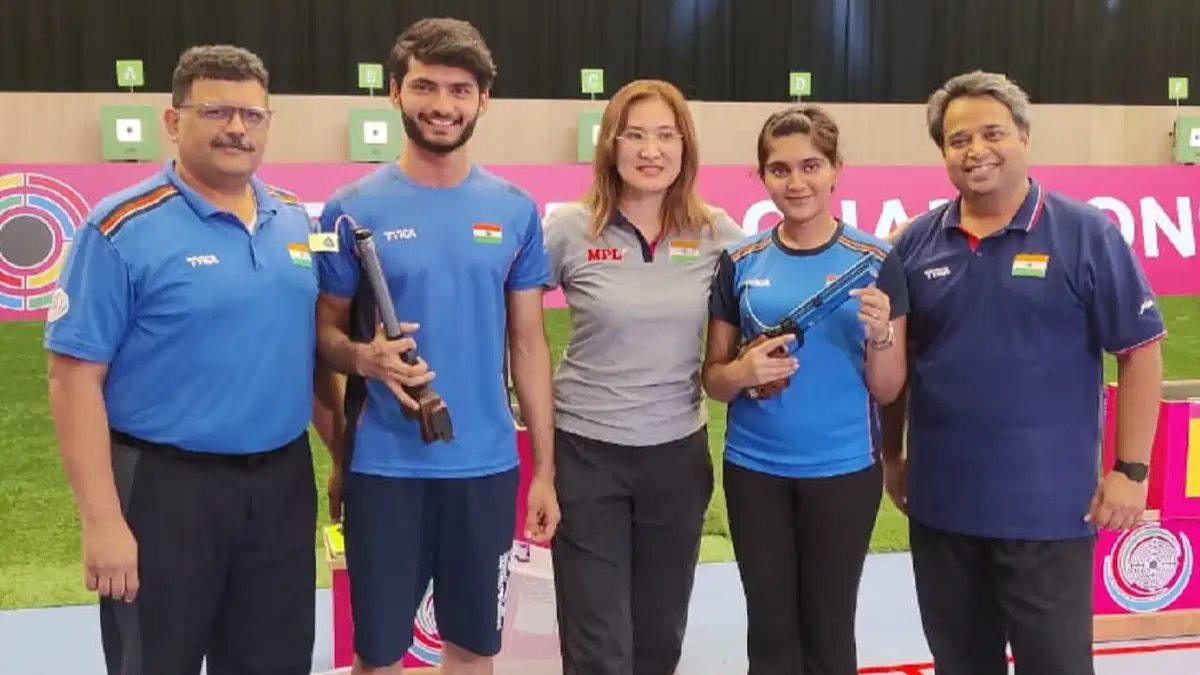 ISSF World Championships Esha Singh and Shiva Narwal