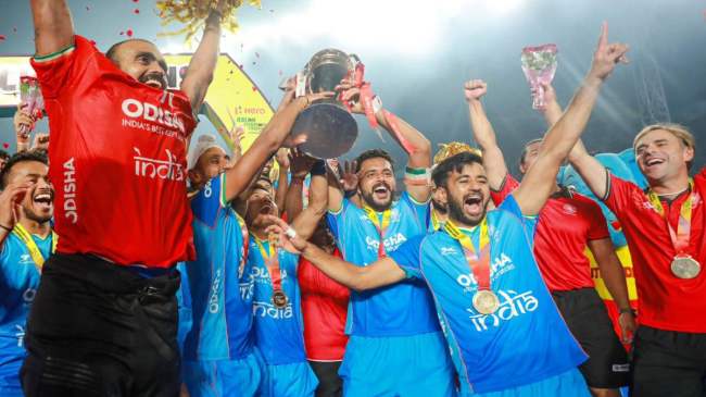 Indian Hockey Team in asian champions trophy hockey 2023
