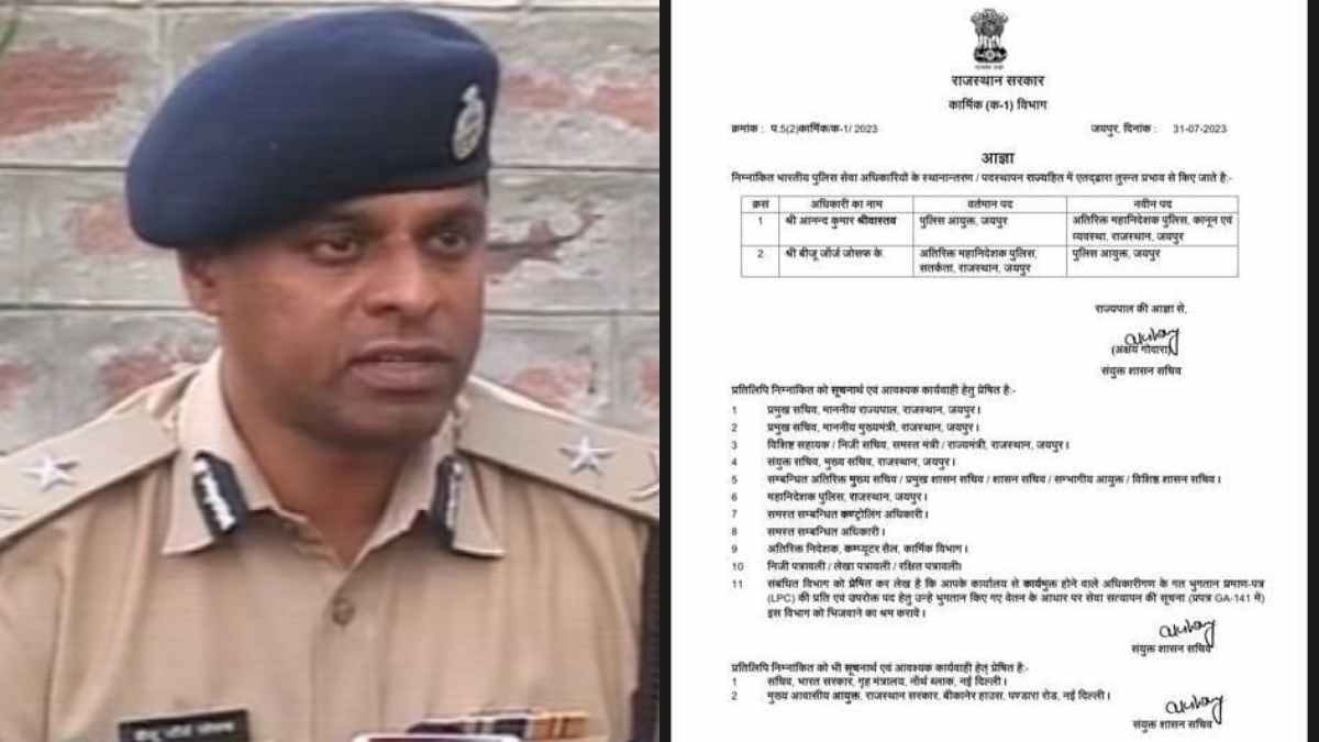 Jaipur, Government appoint Biju Grorge Joseph New Commissioner of Jaipur