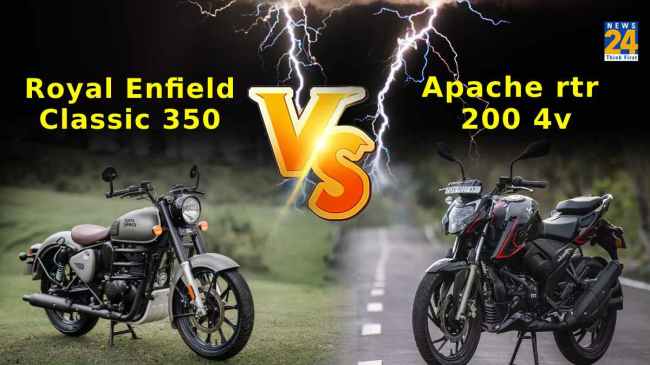 Royal Enfield Classic 350 VS TVS Apache RTR 200 4V  comparision