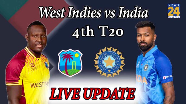 WI vs IND 4th T20I Live Update WI vs IND 4th T20I Live Update
