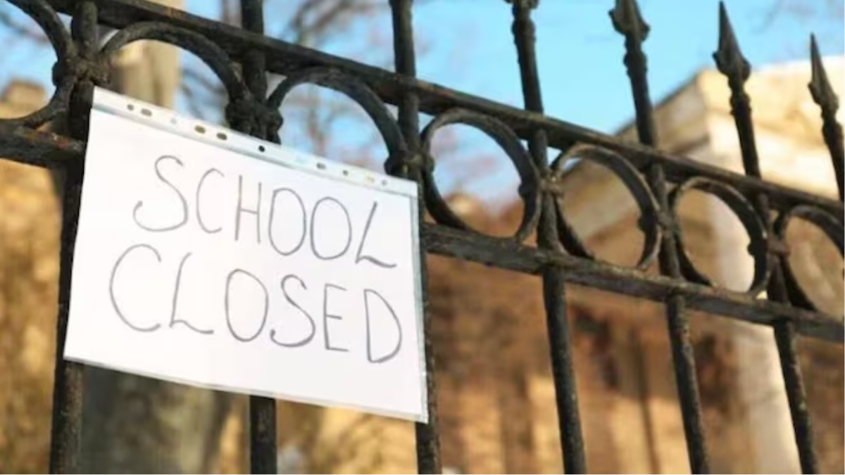 Schools closed in many places