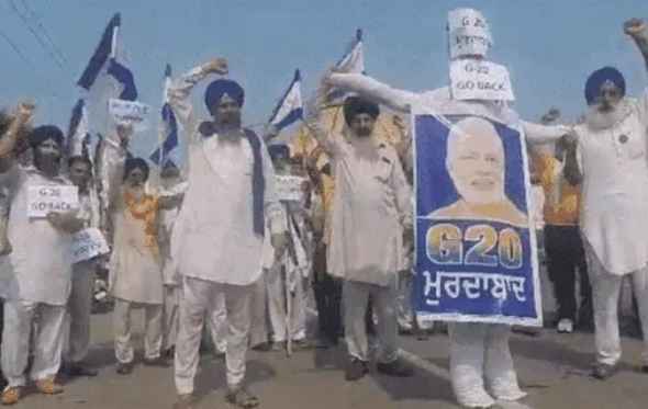 G20 का विरोध: सड़कों पर उतरे पंजाब के 16 किसान संगठन; 90 जगह जलाए PM मोदी के पुतले