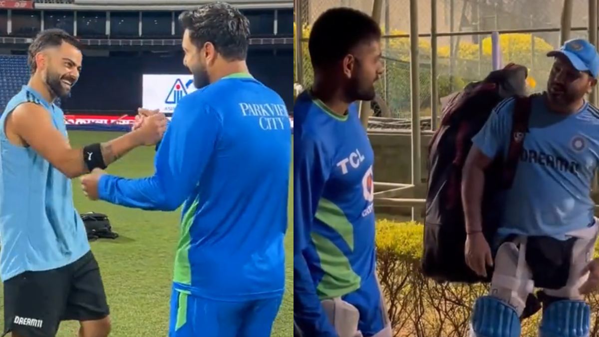 Asia Cup 2023 IND vs PAK Virat Kohli Meets Haris Rauf Babar Azam met Rohit Sharma