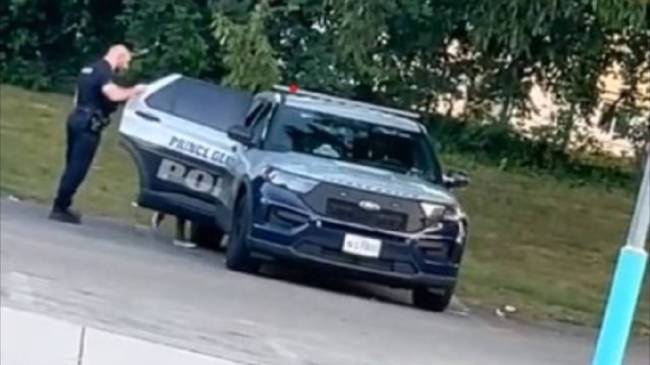 Cop Objectionable Condition In Police Car Video viral