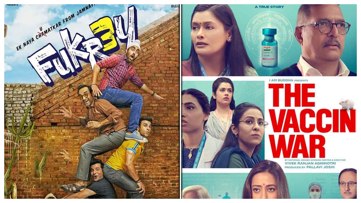 Fukrey 3 and The Vaccine War Box Office Collection Day 2 (May Earn)