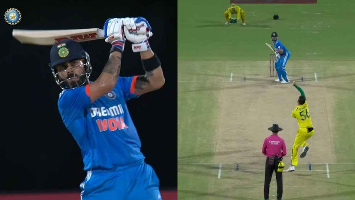 IND vs AUS 3rd ODI Virat Kohli Six Mitchell Starc