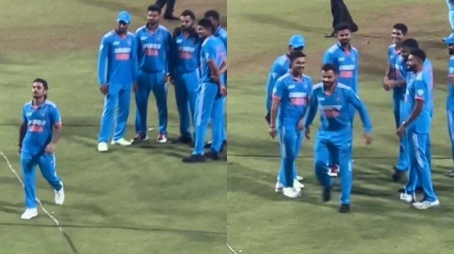 IND vs SL Asia Cup 2023 Virat Kohli Ishan Kishan Funny Walk Video Viral IND vs SL Asia Cup 2023 Virat Kohli Ishan Kishan Funny Walk Video Viral