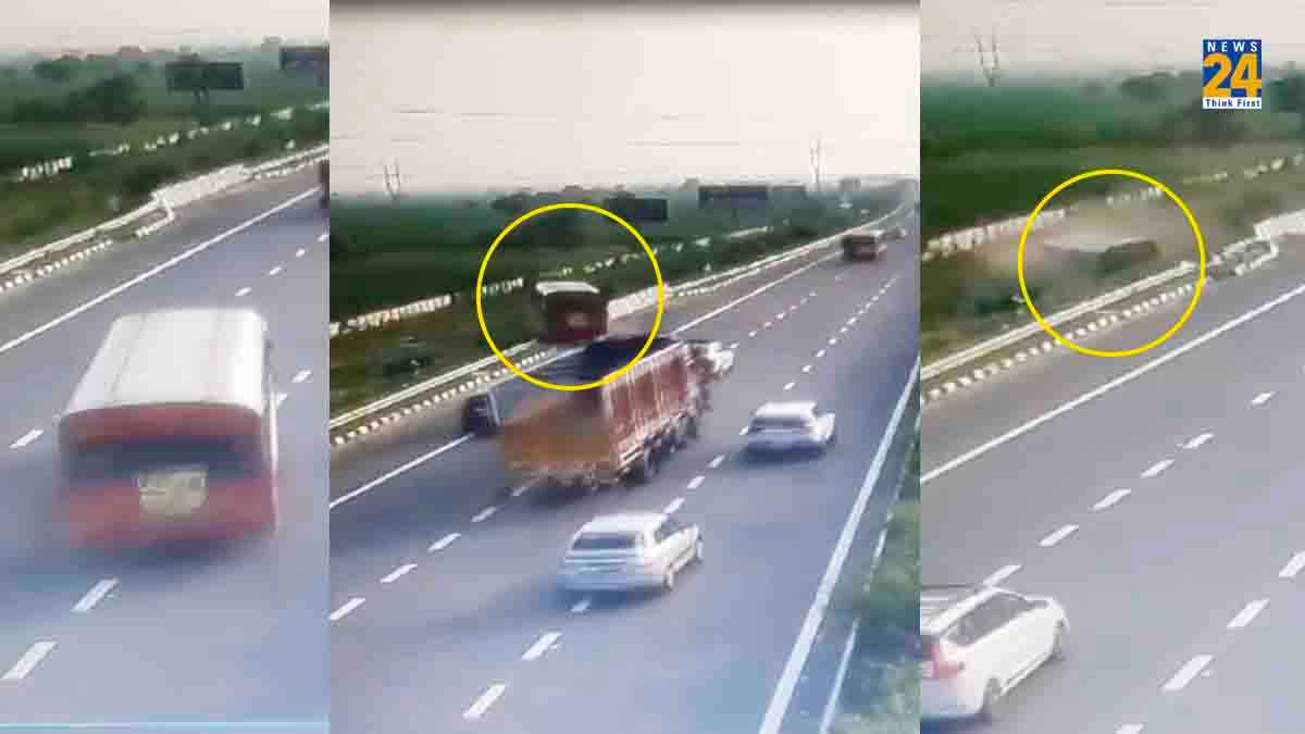 Watch Video: एक्सप्रेसवे पर दौड़ती बस खाई में गिरी, हादसा या जानबूझकर गिराई!