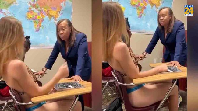 Girl student reached school wearing bikini