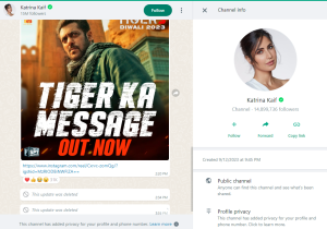 Katrina Kaif WhatsApp Channel