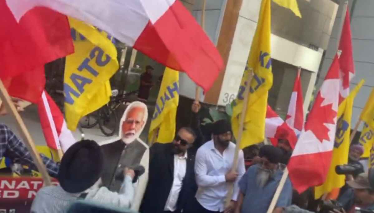 Khalistani Terrorist Protest In Toronto Indian Consulate