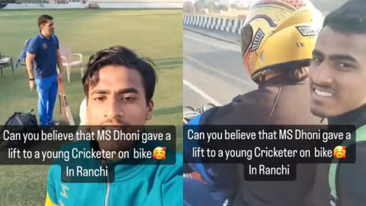 MS Dhoni Bike Ride With Fan