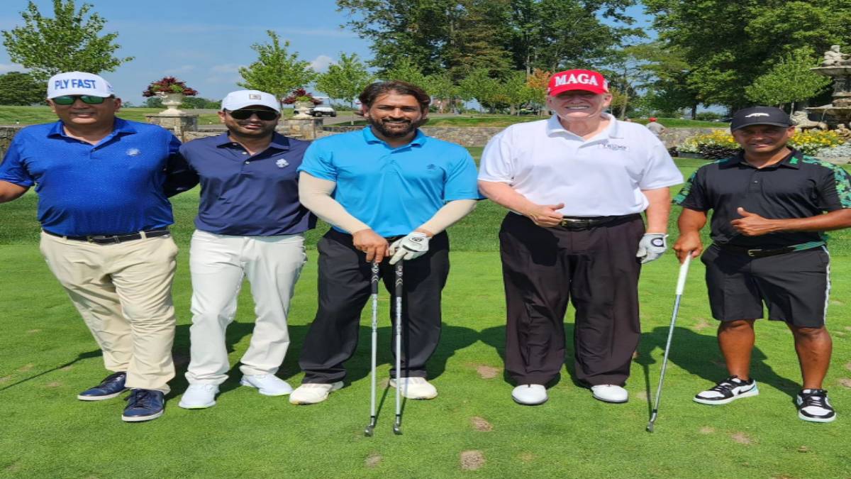MS Dhoni Donald Trump golf
