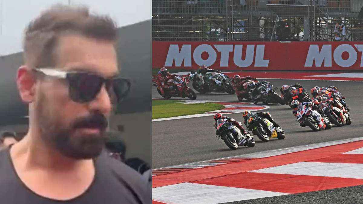 MotoGP रेस के आखिरी दिन बुद्ध इंटरनेशनल सर्किट पहुंचे John Abraham, राइडर्स को किया सपोर्ट
