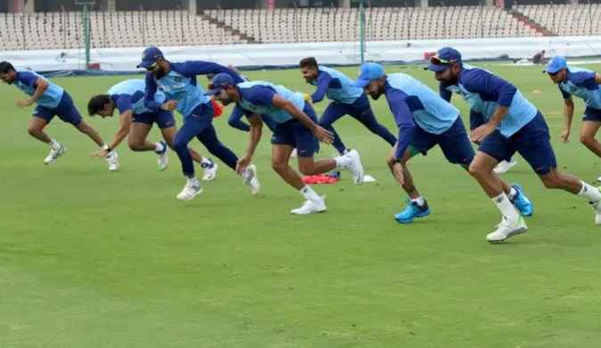 Indian Cricketers Practice Session