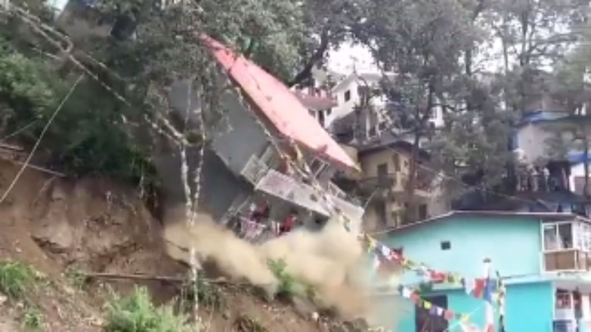 Nainital House Collapses, Nainital Landslides, Nanital Rain, Nanital video Viral Video