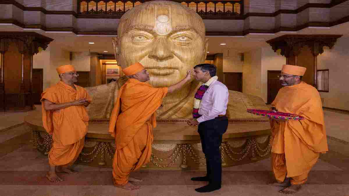 Rishi Sunak Akshardham Temple Visit