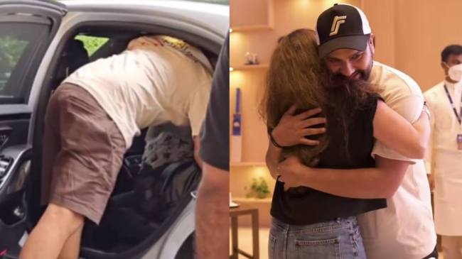 Rohit Sharma hugs Ritika Sajdeh